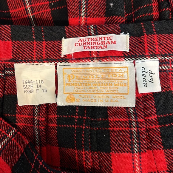 Pendleton Vintage Authentic Cunningham Tartan Plaid Wool Skirt - Picture 3 of 3